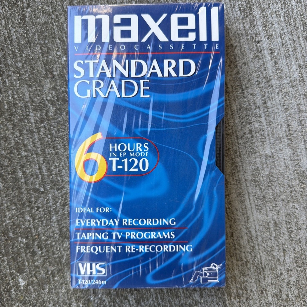 Maxell 214016 120 Minute Standard Video Tape NOS Sealed